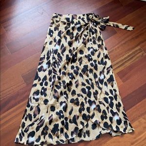 Leopard wrap skirt